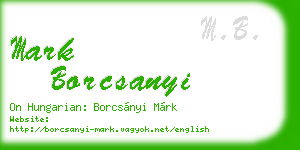 mark borcsanyi business card